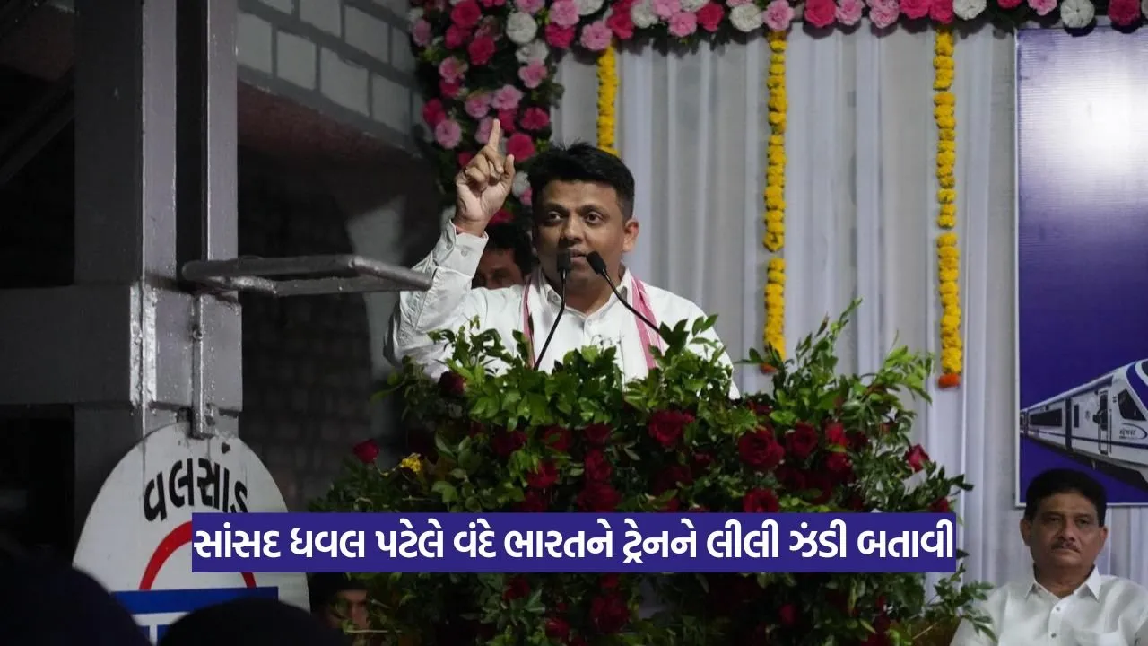 MP Dhaval Patel flagged off the Vande Bharat train.jpg