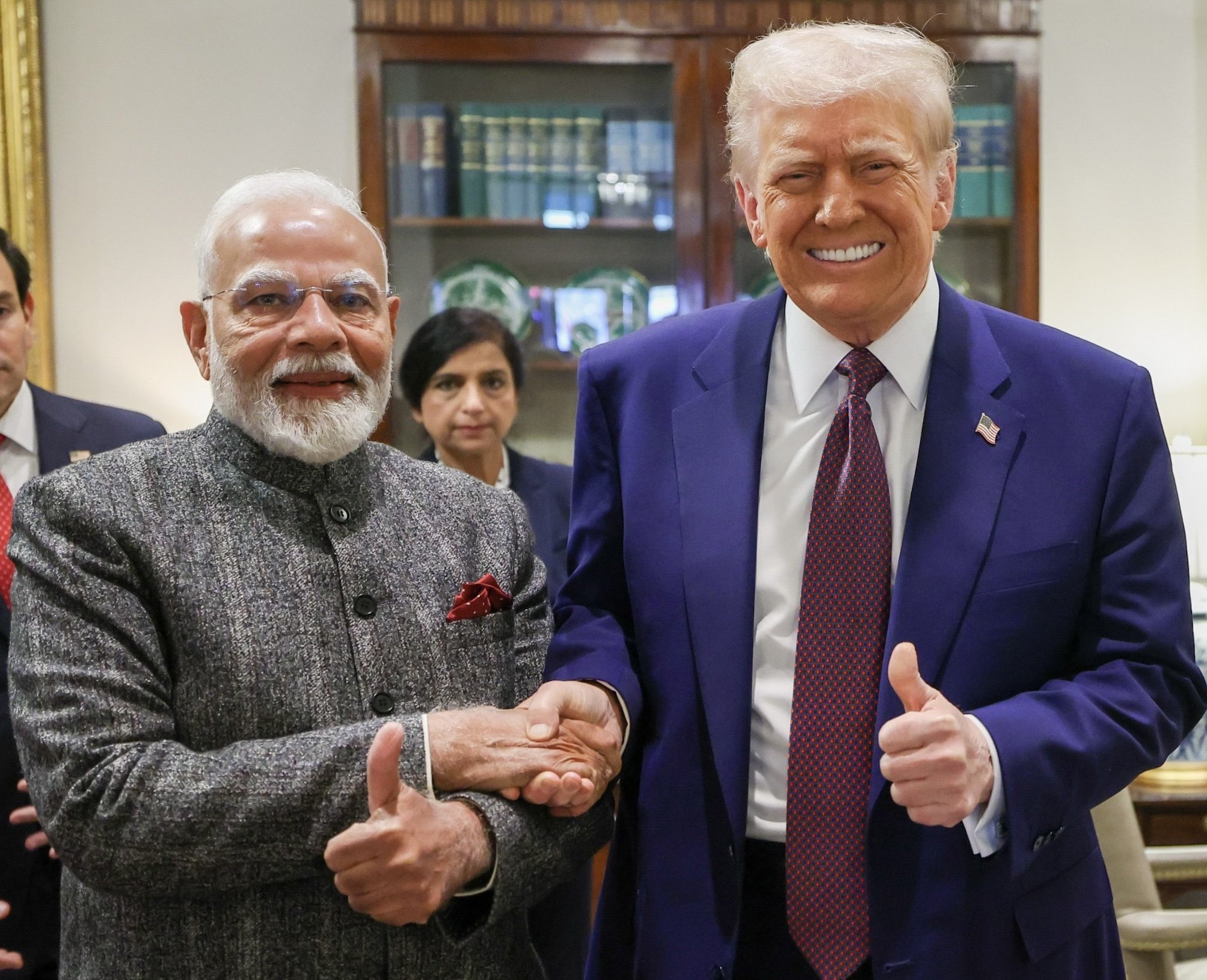 India-US Trade Deal: ભારત-અમેરિકા વચ્ચે વેપાર કરારની શક્યતા 9 જુલાઈ પહેલા: કૃષિ અને ઓટોમોબાઈલ ક્ષેત્રે ઉકેલની રાહ 3 Modi Trump.1111