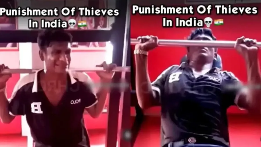 Viral Video: જીમમાં પકડાયેલા ચોરને મળી હાસ્યાસ્પદ સજા, વીડિયો વાયરલ! 2 Viral Video