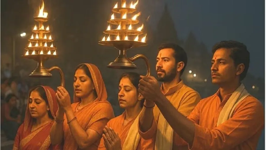 આરતી દરમિયાન આંખો કેમ બંધ ન કરવી જોઈએ? સ્કંદ પુરાણનું મોટું રહસ્ય 3 arti.jpg