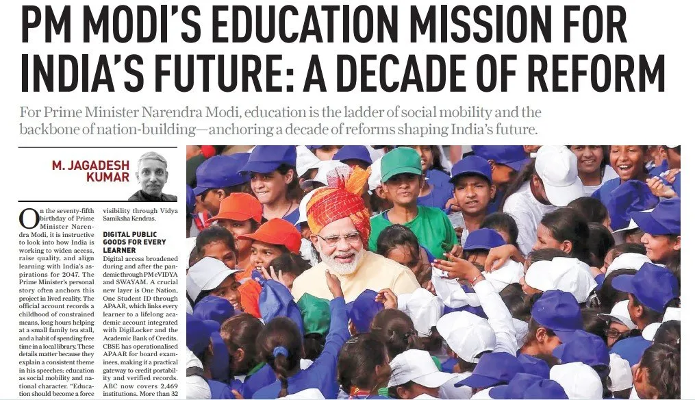 એમજે અકબરે સ્થાપેલા સન્ડે ગાર્ડિયને પીએમ મોદીના 75મા જન્મ દિવસે 75 પેજનું અખબાર પબ્લીશ કર્યું. તમામ પેજ પર માત્ર અને માત્ર મોદી જ મોદી 2 Pm Modi .1.jpg