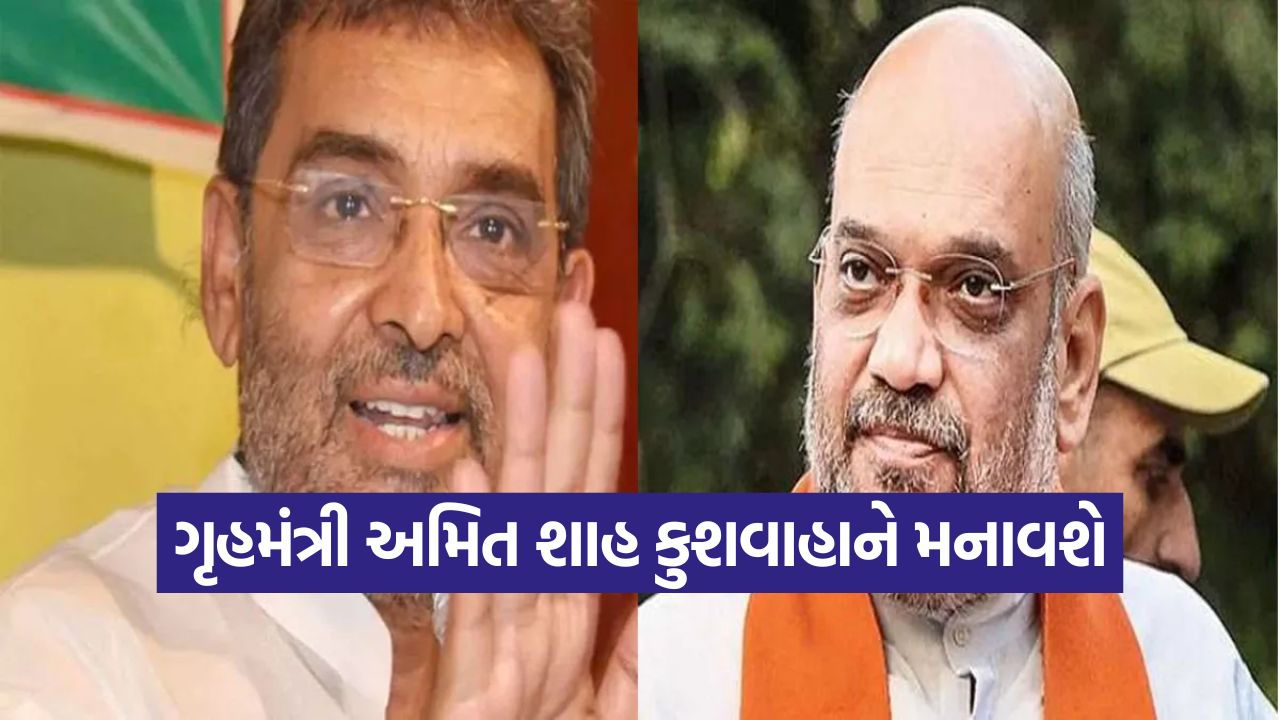 ઓછી બેઠકો મળવાથી નારાજ કુશવાહા અમિત શાહને મળવા દિલ્હી પહોંચ્યા 43 Shah 1410