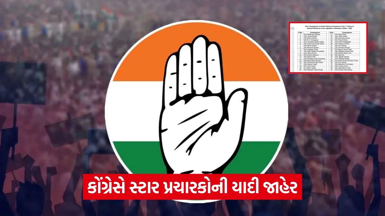 રાહુલ-પ્રિયંકાથી સોનિયા-ખડગે સુધી... બિહાર ચૂંટણી માટે કોંગ્રેસના સ્ટાર પ્રચારકો કોણ છે? જૂઓ સંપૂર્ણ લિસ્ટ 33 4365