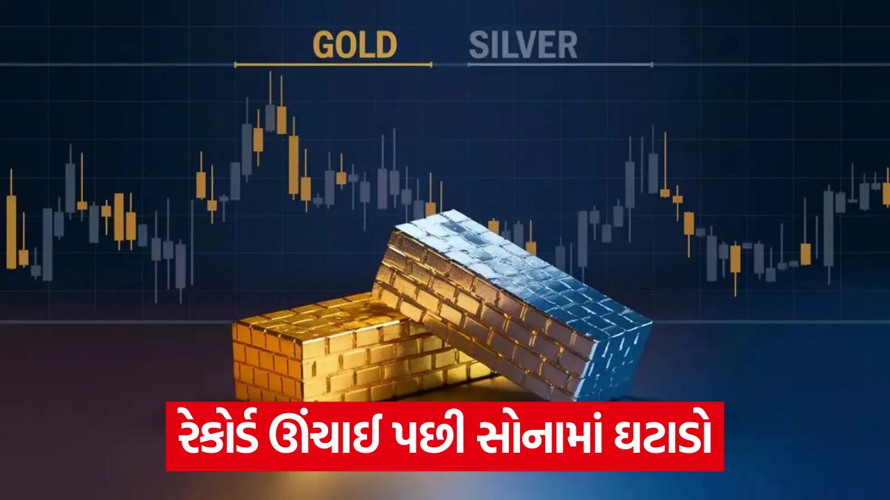 સોના અને ચાંદીના ભાવમાં ઘટાડો ચાલુ: રેકોર્ડ તેજીનો અંત, MCX પર ભાવ ઘટ્યા 33 gold t65
