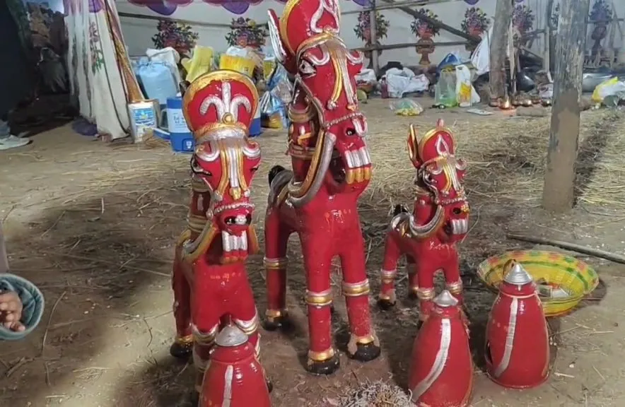 ભેસાવહી ગામે 61 વર્ષ બાદ દેવોની પેઢી બદલવાની અનોખી પરંપરા, ગામસાંઈ ઇંદ ઉત્સવ ભવ્ય રીતે ઉજવાયો 3 Bhesavahi tribal tradition 2.png