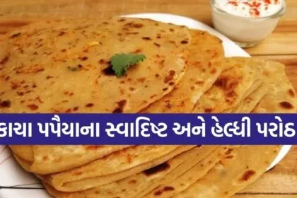 Raw papaya paratha