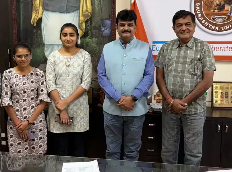 સૌરાષ્ટ્ર યુનિવર્સિટીની બે વિદ્યાર્થીનીને NSSTA દ્વારા રાષ્ટ્રીય તાલીમ માટે પસંદગી 3 national statistics training India 1.png