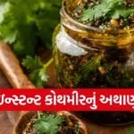 Instant Coriander Pickle Recipe