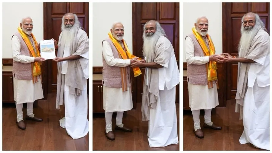 પીએમ મોદી સાથે કલ્કી પીઠના વડા આચાર્ય પ્રમોદ કૃષ્ણમે કરી મુલાકાત, જાણો બેઠકનું કારણ શું હતું? 3 pm modi6.jpg