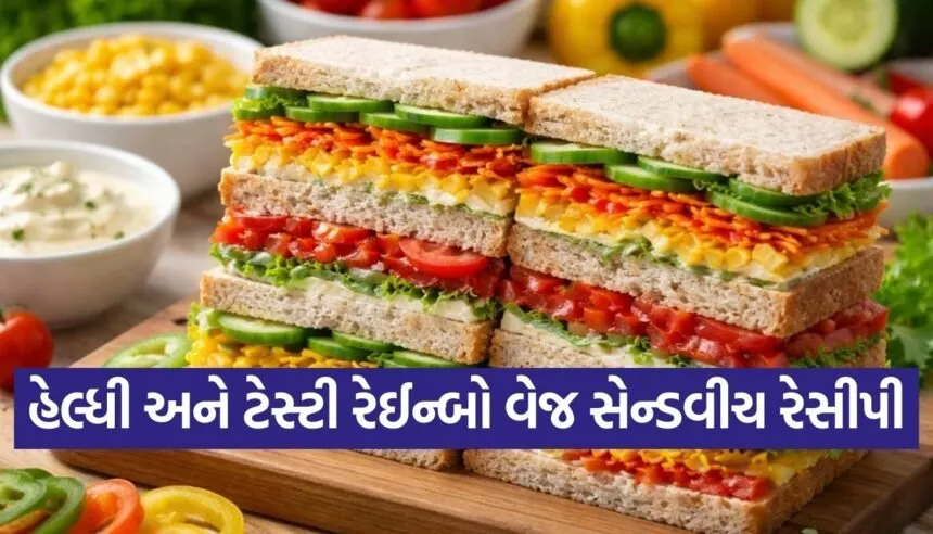 Rainbow Veg Sandwich