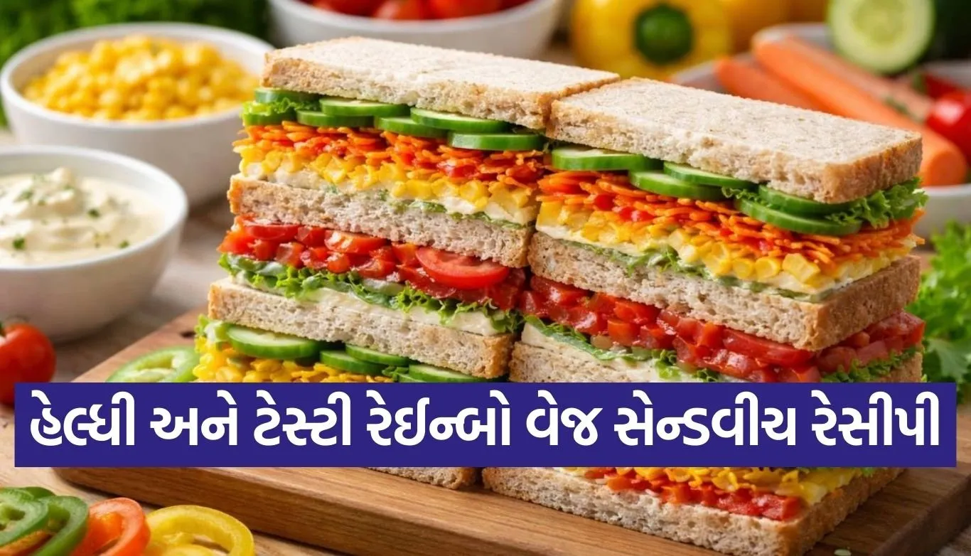 Rainbow Veg Sandwich