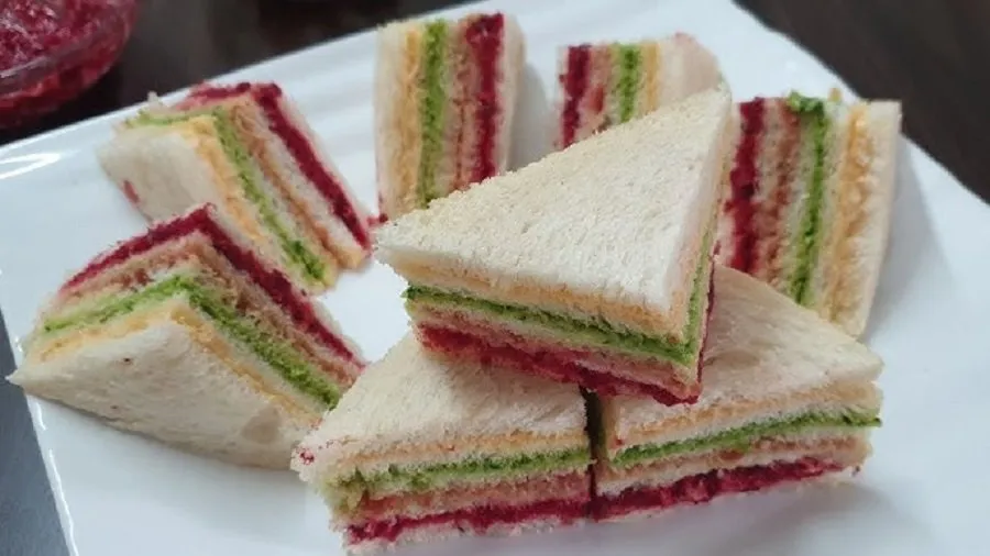 Rainbow Veg Sandwich