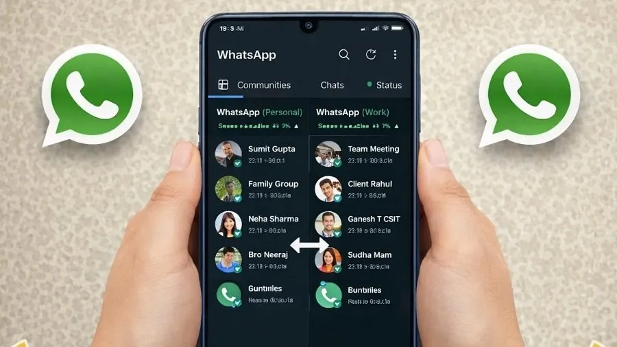 એક જ WhatsApp એપમાં ચલાવો બે એકાઉન્ટ, હવે વારંવાર લોગ-આઉટ કરવાની જરૂર નથી! 2 WhatsApp