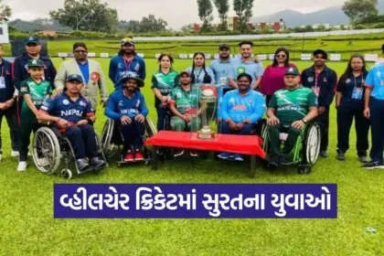 Surat wheelchair cricket players 1