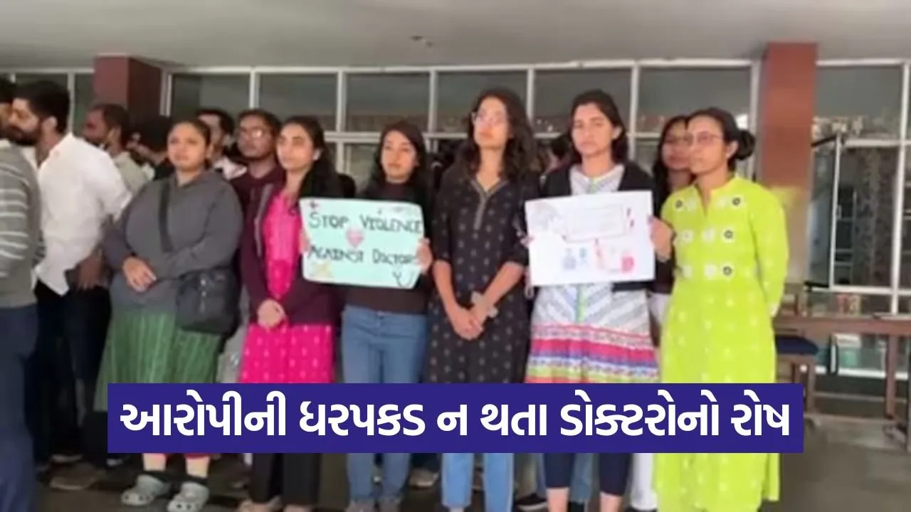 rajkot civil hospital doctors strike 1.jpg