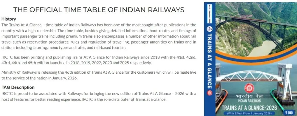 શું છે 'Trains at a Glance 2026'? ટ્રેન રૂટ, ભાડું અને નવા નિયમોની પૂરી વિગત હવે એક ક્લિક પર 2 RAILWAY 1.jpg