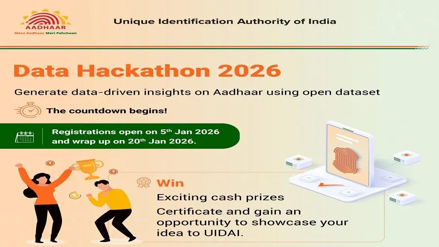 UIDAI ડેટા હેકાથોન 2026: વિદ્યાર્થીઓ માટે ₹2 લાખ જીતવાની સુવર્ણ તક, જાણો કેવી રીતે કરશો રજીસ્ટ્રેશન 2 UIDAI DATA Hackathon