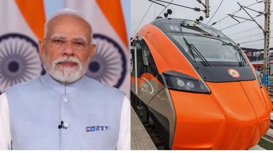 PM મોદીએ દેશની પ્રથમ 'વંદે ભારત સ્લીપર' ટ્રેનને આપી લીલી ઝંડી: હવે મુસાફરી થશે હાઈટેક અને આરામદાયક! 2 pm modi5.jpg