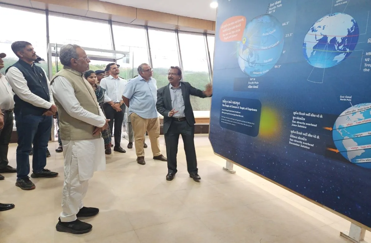 કર્કવૃત્તના સ્પર્શબિંદુએ વિકસશે અનોખો ‘ટ્રોપિક ઓફ કેન્સર સાયન્સ પાર્ક’, મંત્રી અર્જુનભાઈ મોઢવાડિયાની સાઇટ મુલાકાત 2 tropic of cancer science park salal sabarkantha.jpeg