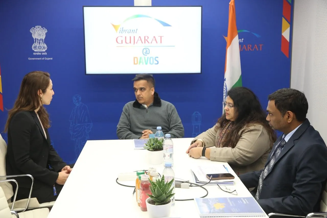 વર્લ્ડ ઇકોનોમિક ફોરમમાં ગુજરાતનો ડંકો: વૈશ્વિક રોકાણકારો માટે ભારતના સૌથી વિશ્વસનીય રાજ્ય તરીકે મજબૂત ઓળખ 3 Gujarat Davos WEF 2026 2.png