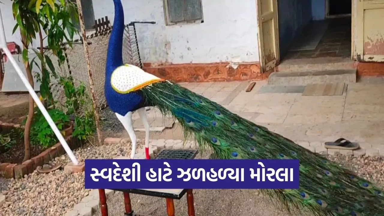 bhavnagar women bead work peacock art award 1.jpg