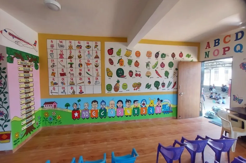 વડોદરા જિલ્લામાં ૪૩૬ આંગણવાડી કેન્દ્રોના નંદઘરોનું નવીનીકરણ, ૧૨૫ નંદઘરો તૈયાર 2 Vadodara Anganwadi Nandghar Renovation 1.jpeg