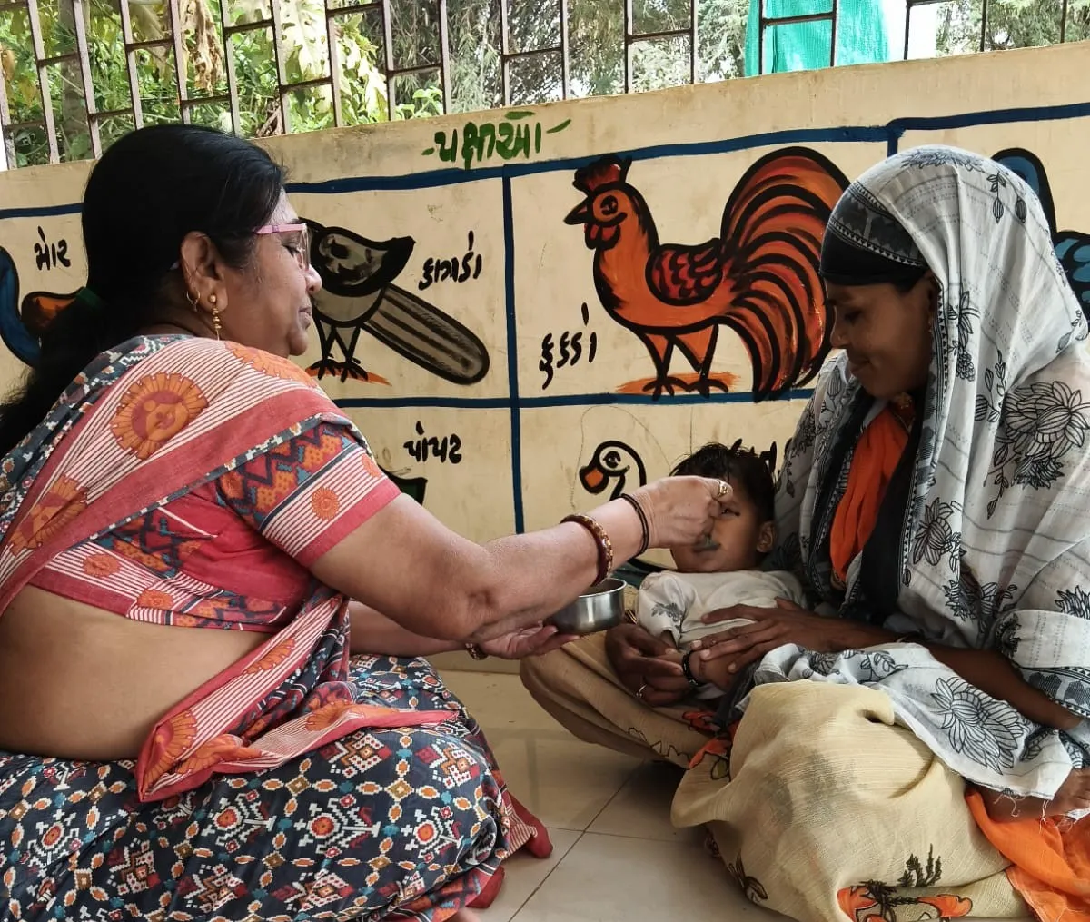 દાહોદ ઘટક-૩ના આંગણવાડી કેન્દ્રોમાં અન્નપ્રાશન દિવસની ઉજવણી, ૬ મહિના પૂર્ણ કરેલ બાળકોને પ્રથમ આહાર આપવામાં આવ્યો 3 Dahod Anganwadi Annaprashan Day 2026 2.png