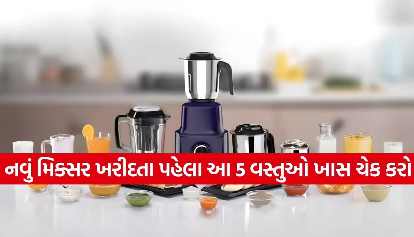 નવો મિક્સર ગ્રાઇન્ડર લેવાનો પ્લાન કરી રહ્યા છો? તો ઘરે લાવતા પહેલા આ 5 વસ્તુઓ ચેક કરવાનું ન ભૂલશો 1 Mixer Grinder Buying Guide