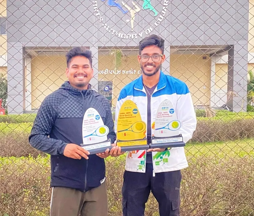 ભાવનગરના તીર્થરાજ નિસરતાનું લોન ટેનિસમાં ઝળહળતું પ્રદર્શન, અનેક રેન્કિંગ સ્પર્ધામાં પ્રથમ સ્થાન 2 Tirthraj Nisrata Gujarat Tennis Ranking 2026.png
