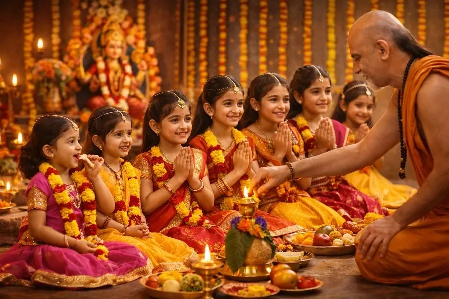 કઈ ઉંમરની કન્યાનું પૂજન તમને બનાવશે ભાગ્યશાળી? જાણો શાસ્ત્રોનું સત્ય! 2 Navratri Kanya Pujan