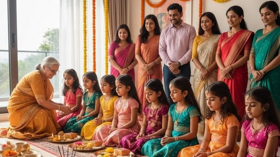 Navratri Kanya Pujan