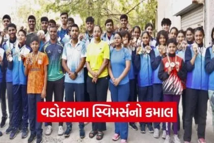 khel mahakumbh 2025 vadodara swimming medals