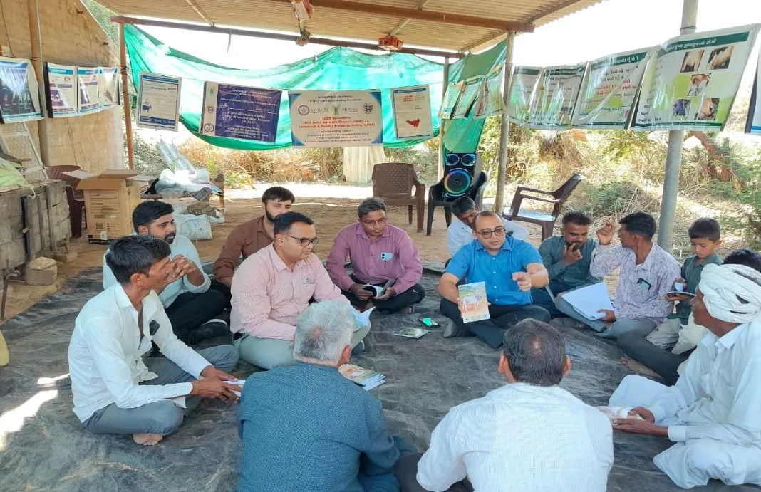 કામધેનુ યુનિવર્સિટી દ્વારા લાખણાસણ ગામે પશુપાલકો માટે વૈજ્ઞાનિક પશુપાલન અંગે વિશેષ પરિસંવાદ 2 kamdhenu university veterinary awareness seminar lakhansan dantiwada.jpeg