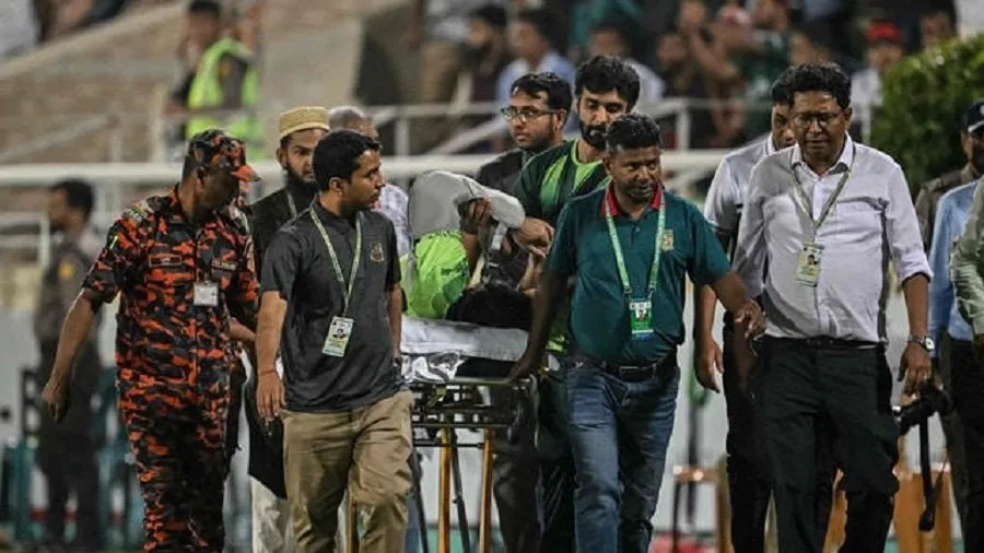 BAN vs PAK: ફિલ્ડિંગ કરતા ગંભીર ઈજા, પાકિસ્તાની ખેલાડીને મેદાન છોડવું પડ્યું 3 ban1.jpg