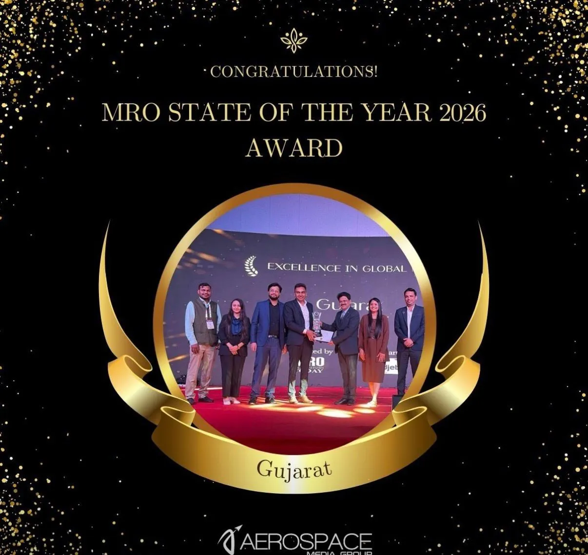 ઉડ્ડયન ક્ષેત્રે ગુજરાતને મોટી સિદ્ધિ: MRO Xpo India 2026માં મળ્યો પ્રતિષ્ઠિત “MRO સ્ટેટ ઓફ ધ યર એવોર્ડ” 2 Gujarat MRO State of the Year Award 2026.png