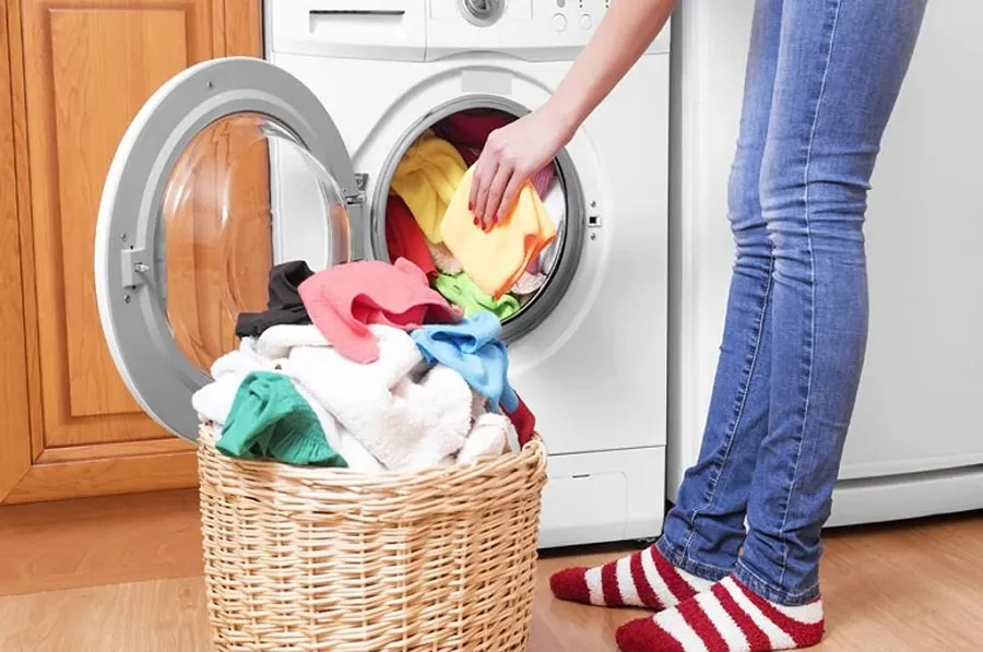 washing clothes