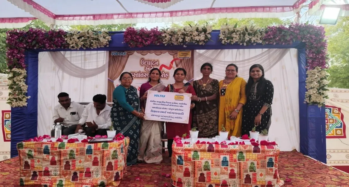 વાઘોડિયા તાલુકામાં CSR પહેલથી ડિજિટલ સ્માર્ટ આંગણવાડીઓ શરૂ 2 Waghodia Smart Anganwadi CSR Voltas Ambuja Foundation 1.jpeg