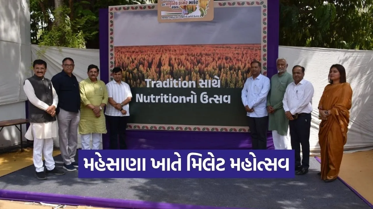mehsana millet festival minister visit natural farmer market 1.jpg