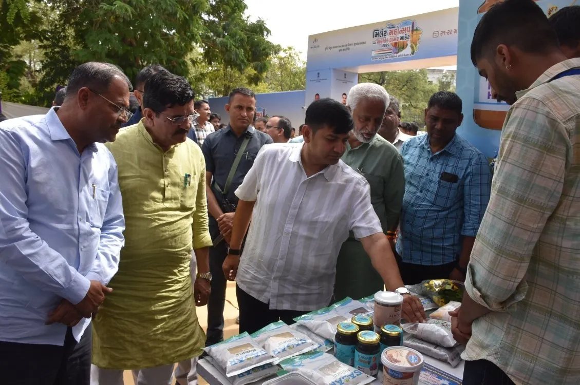 મહેસાણામાં મિલેટ મહોત્સવની જિલ્લા પ્રભારી મંત્રી પ્રવીણભાઈ માળીએ લીધી મુલાકાત 2 mehsana millet festival minister visit natural farmer market 2.jpeg