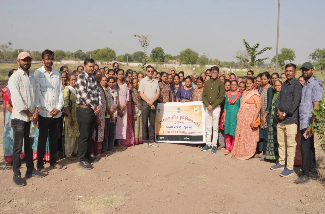 જૂનાગઢની 86 ખેડૂત બહેનો માટે GNFSU ખાતે પ્રાકૃતિક ખેતીનો પ્રેરણાદાયી પ્રવાસ યોજાયો 2 Junagadh Women Farmers Natural Farming GNFSU Training.jpeg