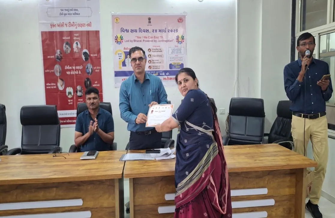 મહેસાણા જિલ્લામાં ટીબી મુક્ત પંચાયત અભિયાનમાં ૧૪૬ ગામોને મળી સફળતા, આરોગ્ય ક્ષેત્રે નોંધપાત્ર પ્રગતિ 2 TB Free Panchayat Mehsana World TB Day Campaign 1.jpeg