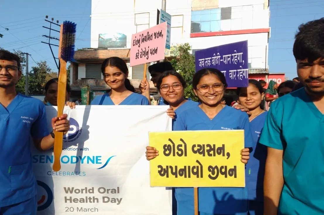 જામનગરમાં વિશ્વ મુખ સ્વાસ્થ્ય દિવસ નિમિત્તે ભવ્ય જાગૃતિ કાર્યક્રમ, મફત ચકાસણી અને રેલીનું આયોજન 3 Jamnagar Oral Health Awareness World Oral Health Day 2026 2.jpeg