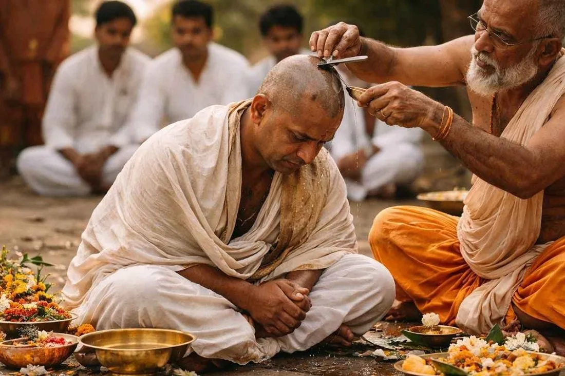 હિન્દુ ધર્મમાં મૃત્યુ પછી મુંડન કેમ કરાવવામાં આવે છે? જાણો તેની પાછળના ધાર્મિક અને વૈજ્ઞાનિક રહસ્યો 2 Hindu Rituals After Death