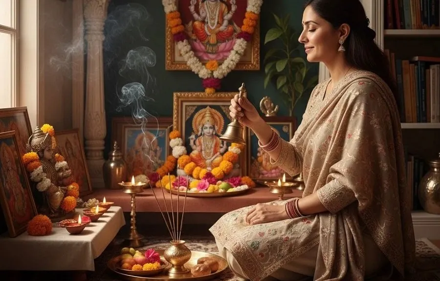 માત્ર પરંપરા નહીં પણ વિજ્ઞાન છે! જાણો પૂજામાં ઘંટડી વગાડવા પાછળનું અસલી કારણ. 2 Temple bell