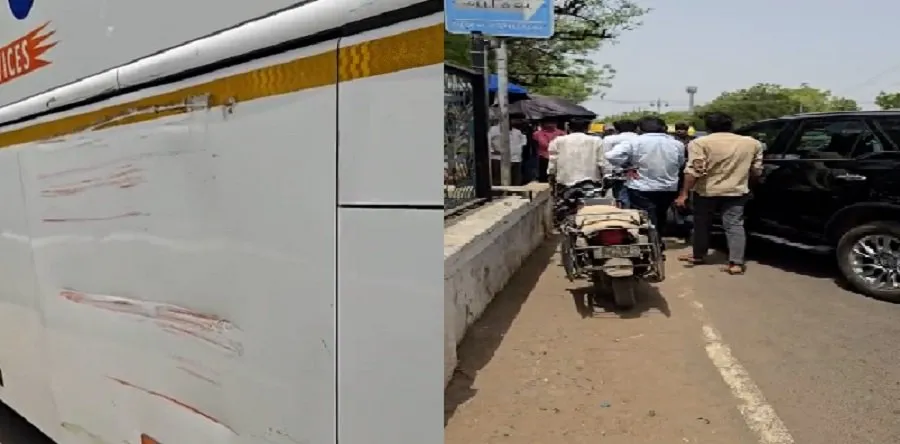 ભુજોડી ઓવરબ્રિજ પર બોલેરો પલટી સદનસીબે મોટી દુર્ઘટના ટળી 2 acci.jpg