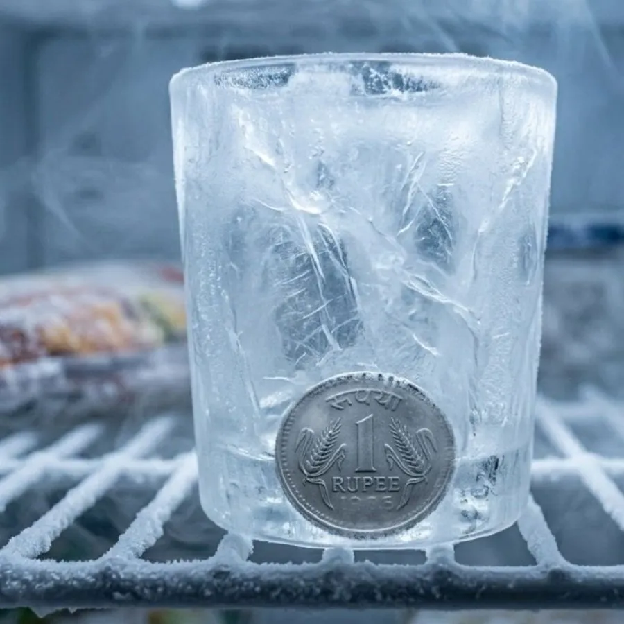 Coin in fridge