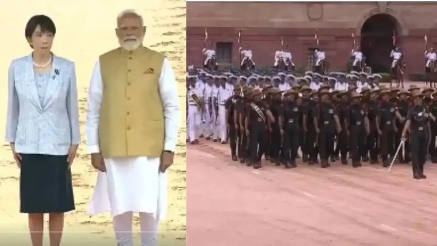 રાષ્ટ્રપતિ ભવનમાં જાપાનનું ભવ્ય સ્વાગત: પીએમ મોદી અને તેમના જાપાની સમકક્ષ તાકાઈચી વચ્ચે થઈ મહત્વની મુલાકાત 2 PM Modi.jpg