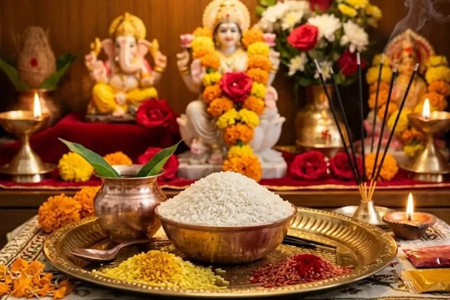 પૂજામાં ચોખા ચઢાવવા પાછળનું શું છે રહસ્ય? જાણો 'અક્ષત'નું ધાર્મિક મહત્વ 2 Akshat